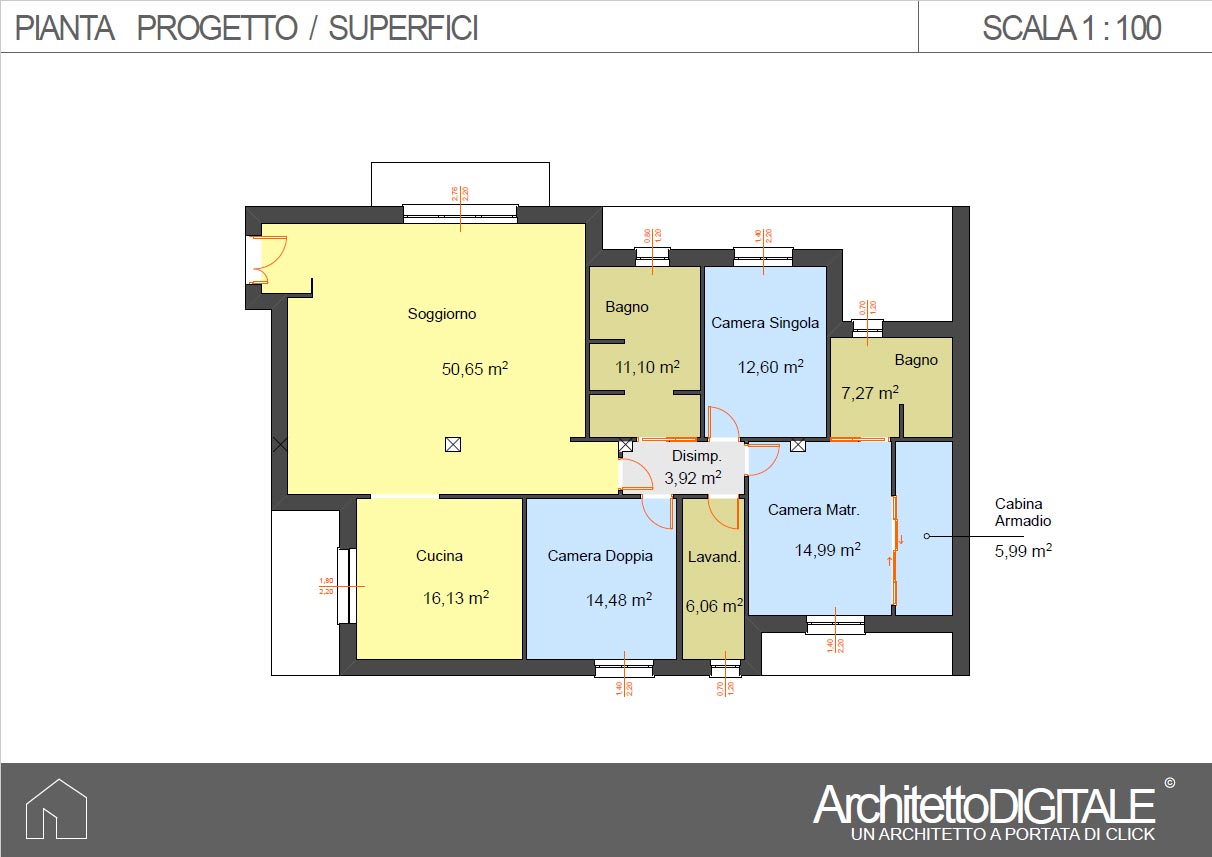 Progetto Di Una Casa Con Corridoio Architetto Digitale